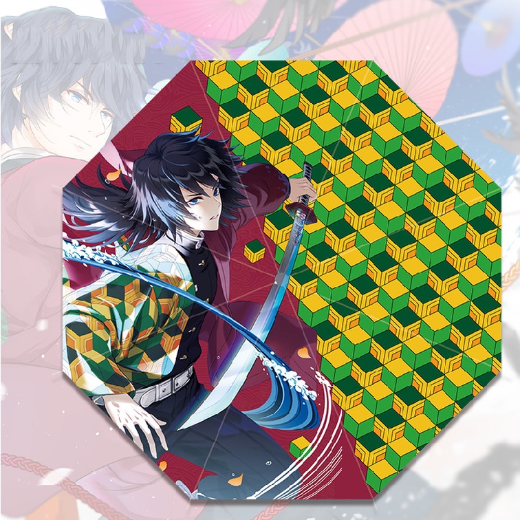 Dù Gấp Chống Mưa Nắng In Hình Nhân Vật Anime Demon Slayer SQ2 Độc Đáo