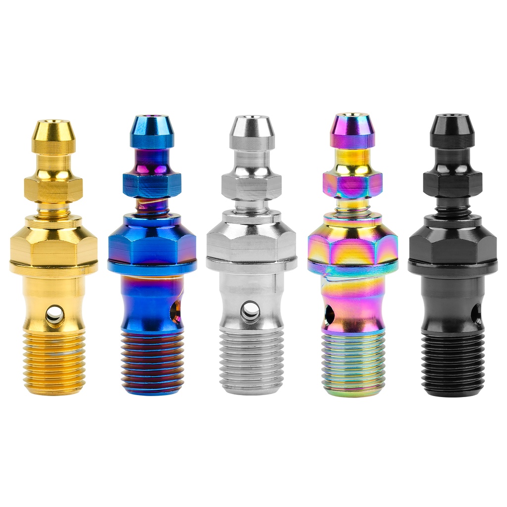 Bu lông và van xả Wanyifa Banjo chất liệu titan dạng kẹp phanh đơn M10x1.0 /1.25mm