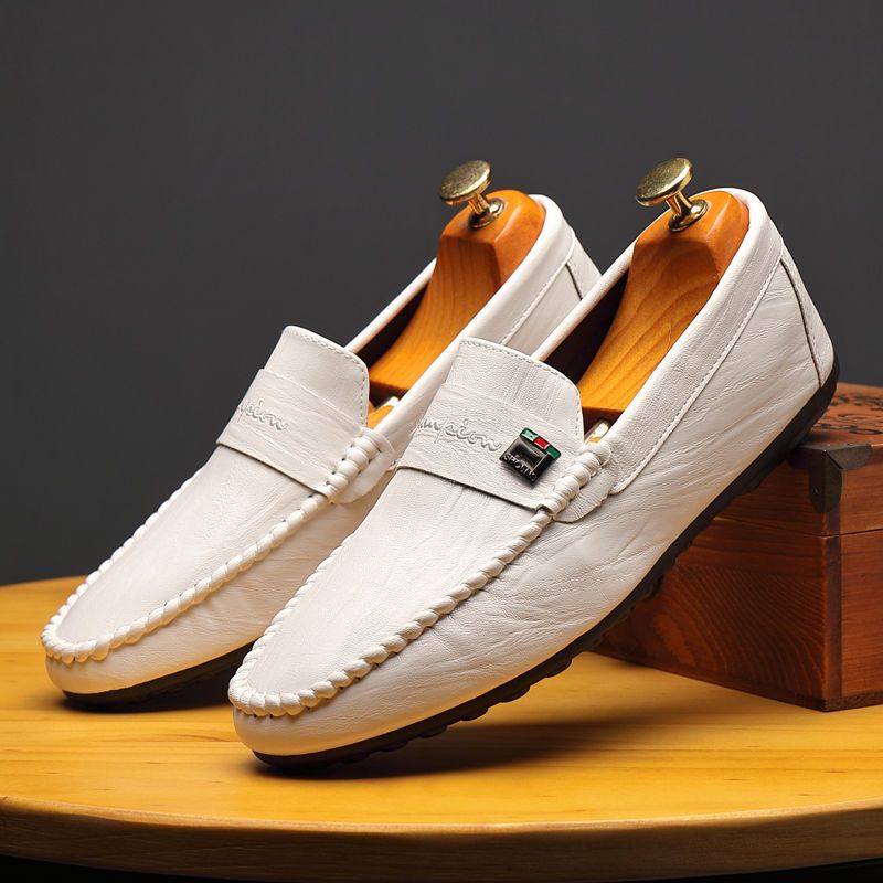 Giày Lười Da Phong Cách Hàn Quốc Cho Nam