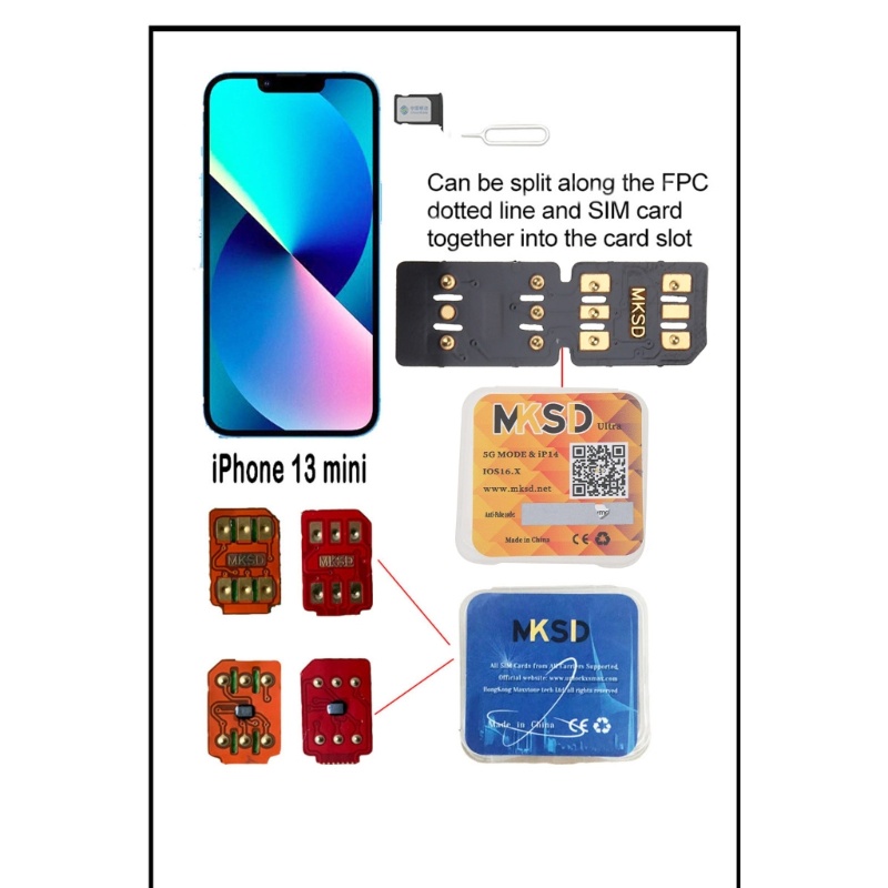 Thẻ SIM MKSD Ultra 5G- Cho 6s-7-8-X-XSM-11-13PM Durab