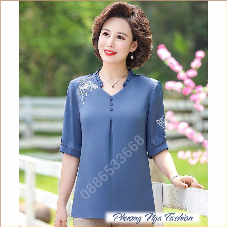 Áo Nữ Trung Niên Thời Trang Thanh Lịch - Quà Cho Mẹ  nhanh tay