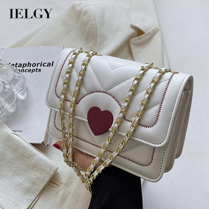 Túi Xách Dây Xích Đeo Vai IELGY Thiết Kế Đa Năng Hình Trái Tim Cho Nữ