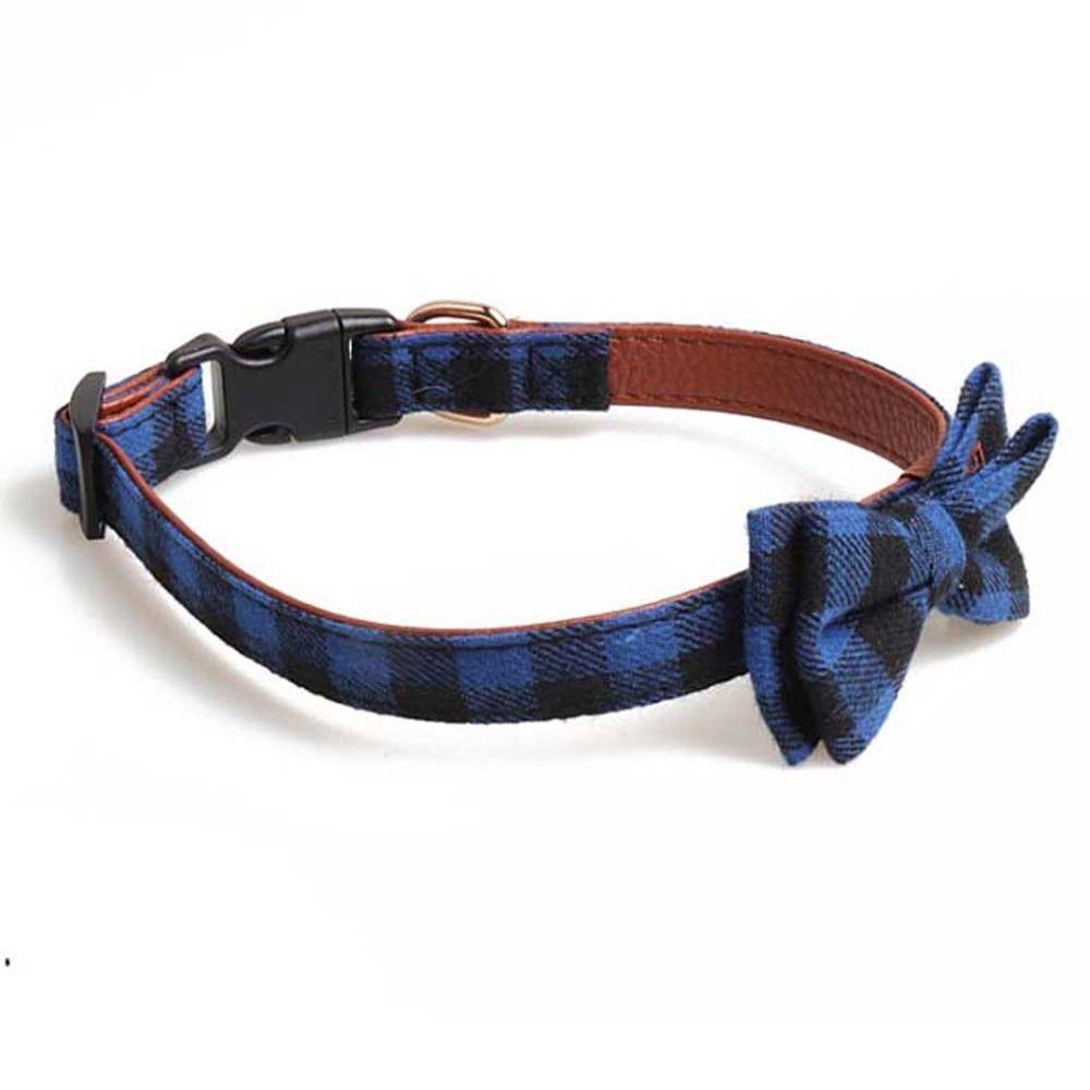 Lloyd Vòng Cổ Thắt Nơ Họa Tiết Caro Trang Trí Cho Thú Cưng