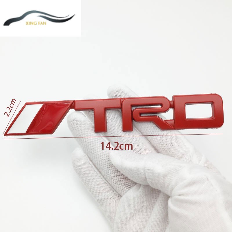 Miếng Dán LOGO TRD 3D Bằng Kim Loại Trang Trí Xe Hơi Thể Thao Toyota