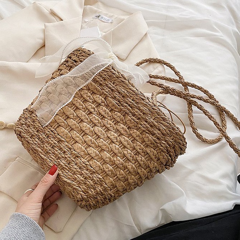 Túi Đeo Vai Dây Rút Phong Cách retro Đơn Giản Thời Trang Cho Nữ