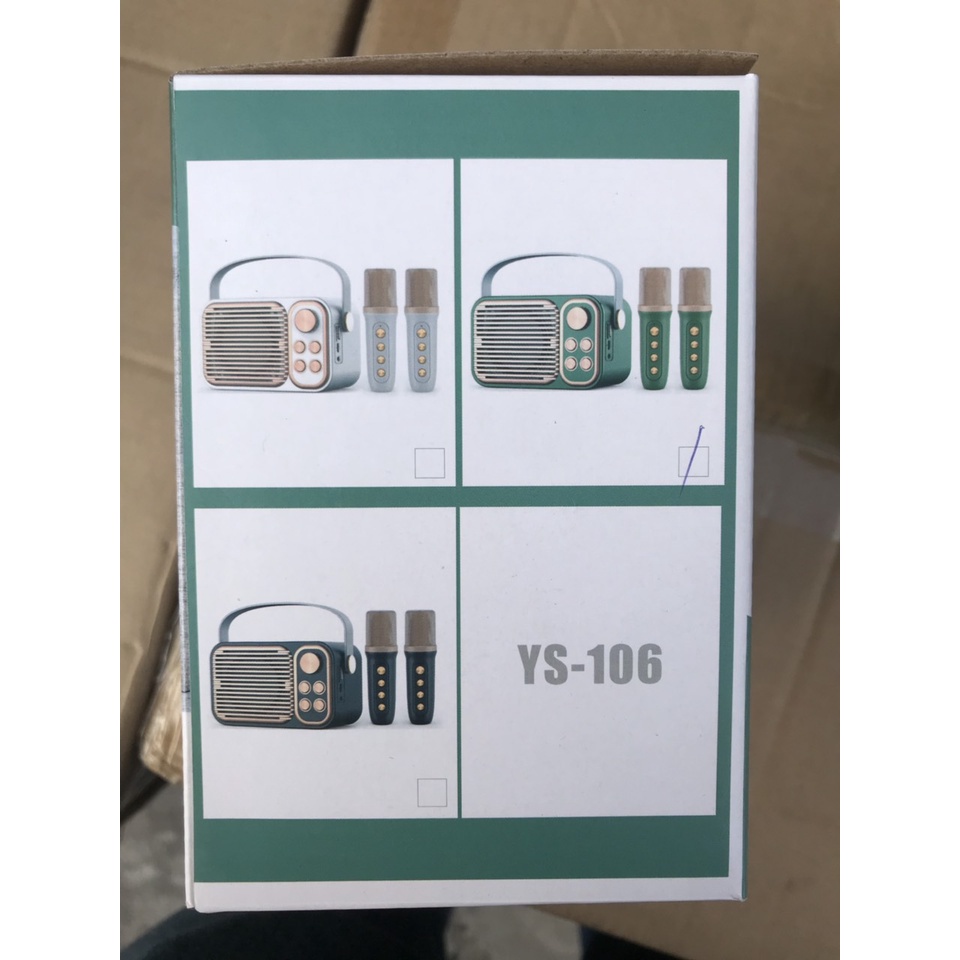 Loa Karaoke Mini YS106 Kèm 2 Micro Không Dây