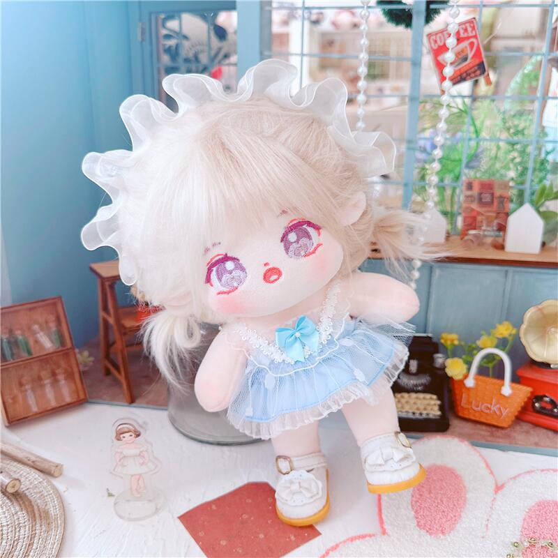 Bộ Áo Khoác + Đầm Yếm Cotton Xinh Xắn Dành Cho Búp Bê 20cm