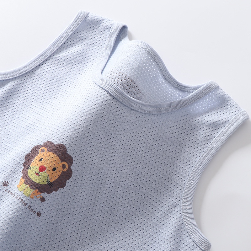 Set 3 áo ba lỗ bé trai thông hơi họa tiết sư tử đẹp hè 2023 MAMDADKIDS