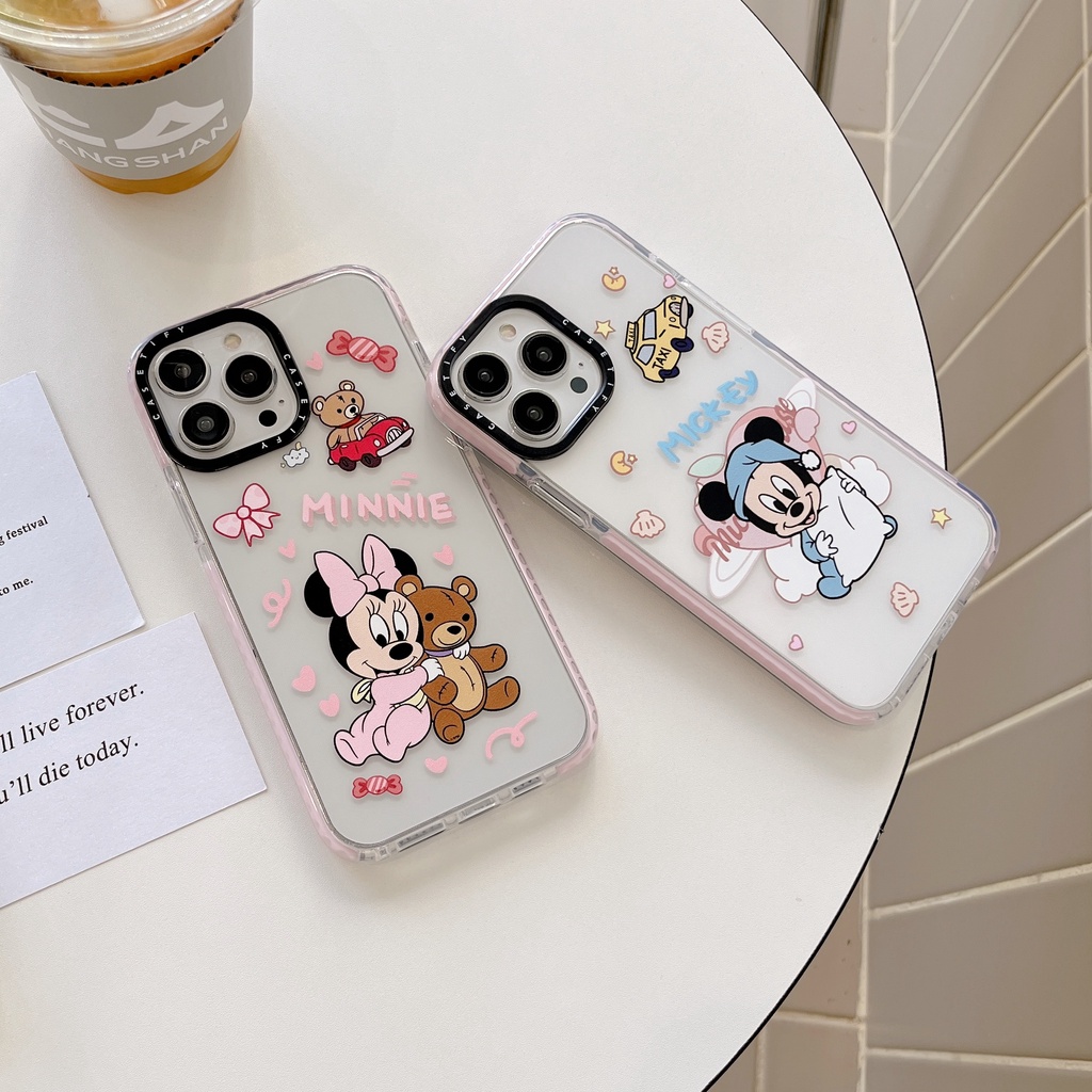 Ốp Điện Thoại Có Giá Đỡ Hình Chuột Mickey Cho iphone 14 13 12 11 pro max