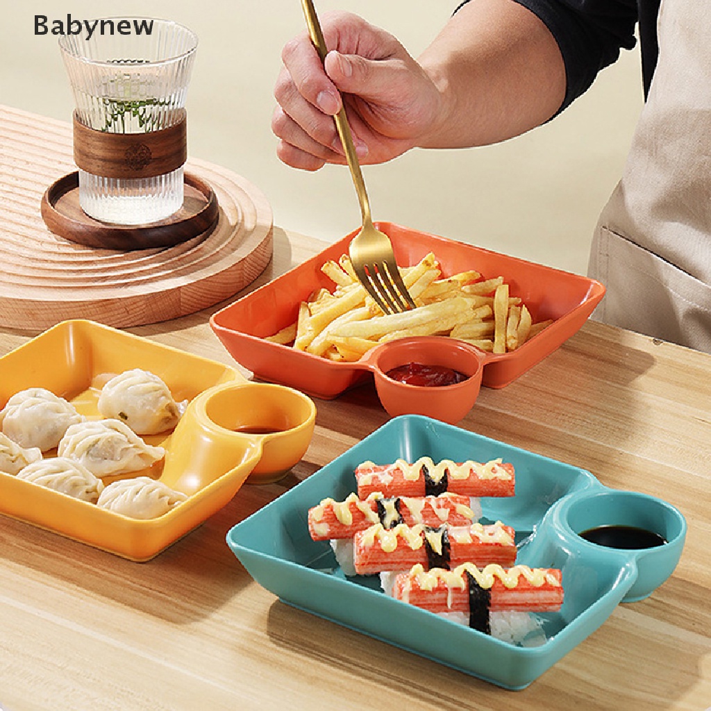< Babynew > Đĩa Vuông Lớn Chia Ngăn Đựng Bánh Bao / Snack Chia Ngăn Sáng Tạo Giáng Sinh Đa Ứng Dụng