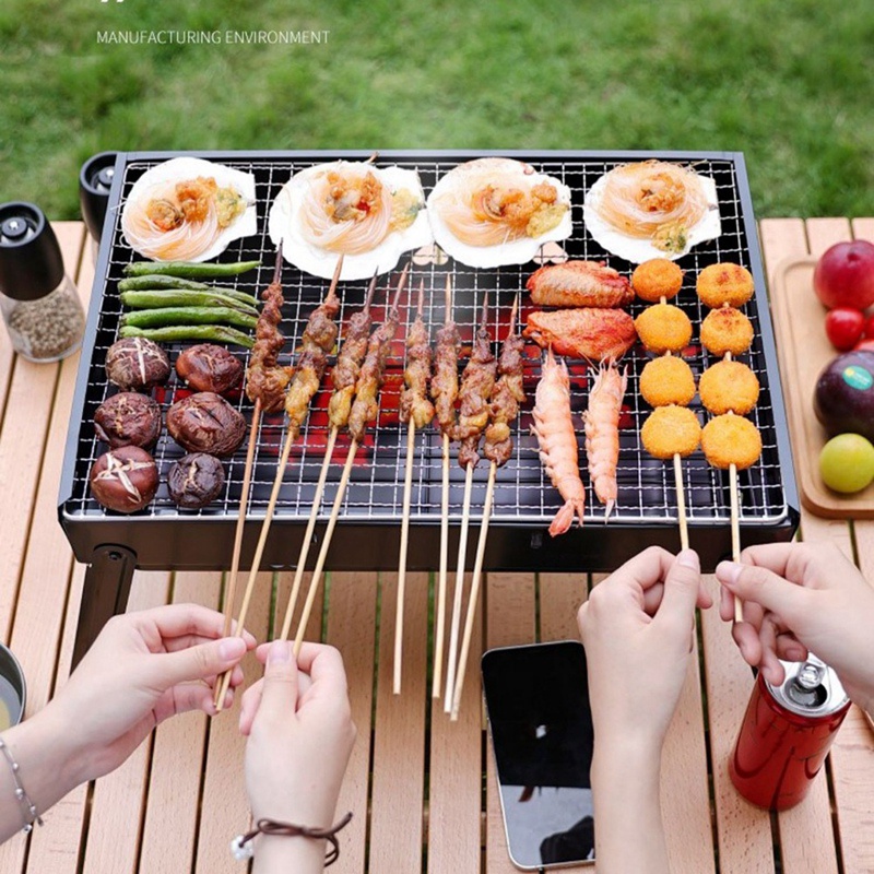 1 Vỉ Nướng Bbq Gấp Gọn Tiện Dụng Mang Theo Du Lịch Cắm Trại