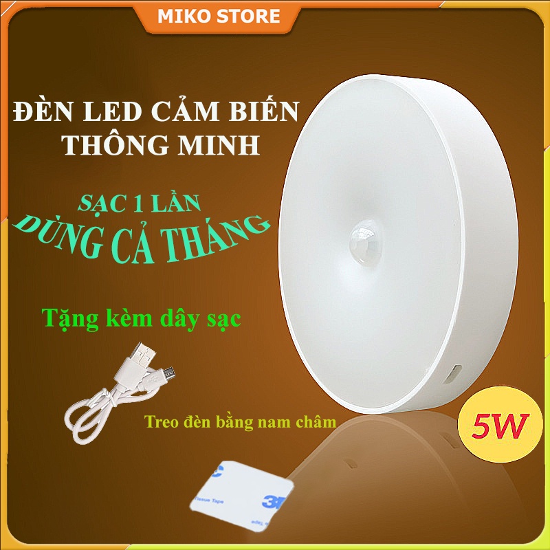 Đèn Cảm Ứng Chuyển Động, Đèn Led Thông Minh Dán Tường Không Dây, Góc Cảm Ứng Rộng, Thích Hợp Cho Mọi Không Gian