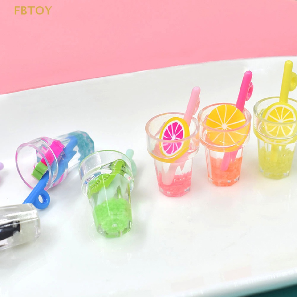 Bộ 5 Ly Nước Trái Cây Màu Dạ Quang Tỉ Lệ 1: 12 Trang Trí Nhà Búp Bê