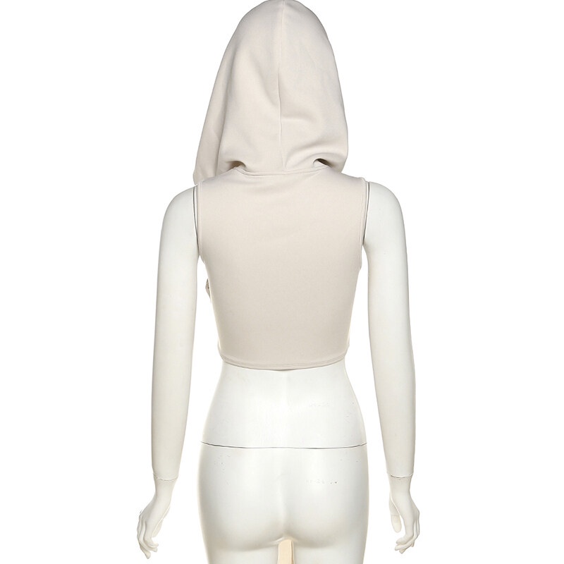 Áo Hoodie Không Tay In Chữ Weird Puss Avant-Garde Advanced Thời Trang Mùa Hè Cho Nữ