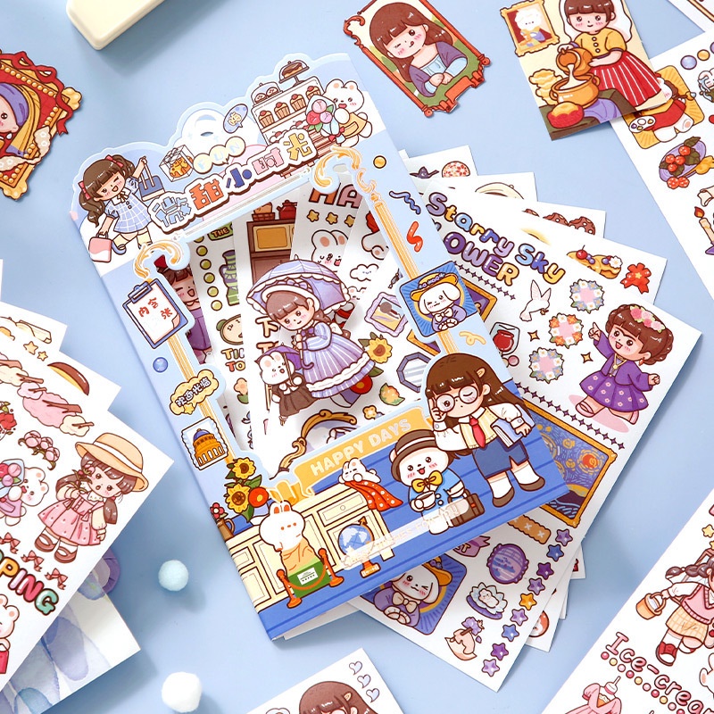 Hình Dán Nhân Vật Hoạt Hình Dễ Thương Đơn Giản Và Dễ Sử Dụng Để Trang Trí Phông Nền Cửa Hàng Tiện Lợi