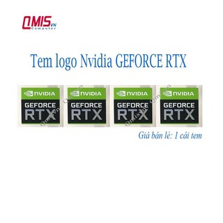 1 cái tem logo nvidia geforce rtx graphics 1.7*1.7cm - tem dán logo card đồ họa cho laptop pc - sticker