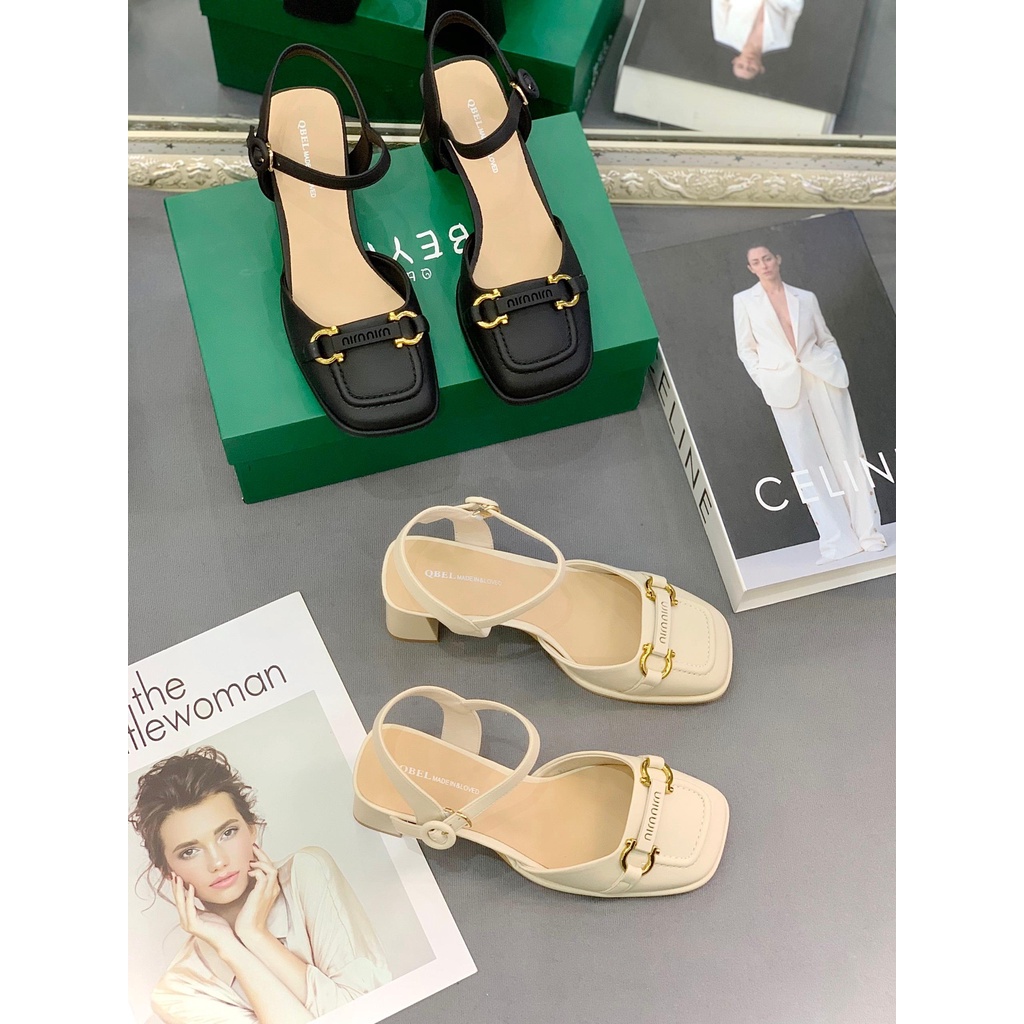 Giày Sandal nữ bít mũi 5 phân phối khóa MiuMiu thời trang SD61 ANN_Official