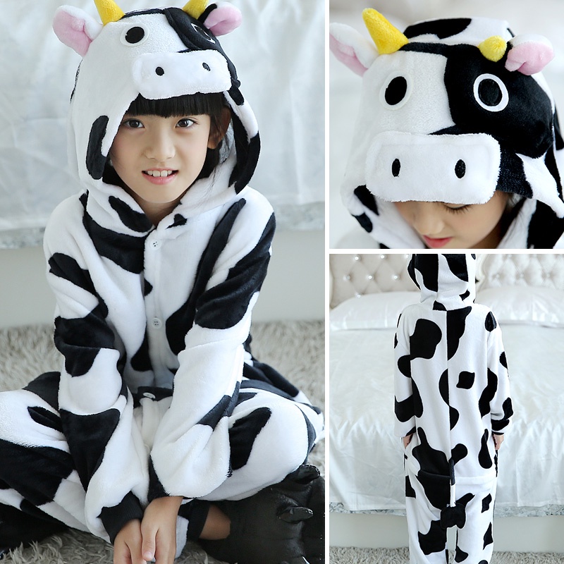 Bộ Đồ Ngủ Liền Thân Hình Khủng Long / Stitch / Gấu Trúc / Hổ / Totoro Hoạt Hình Cho Bé Trai