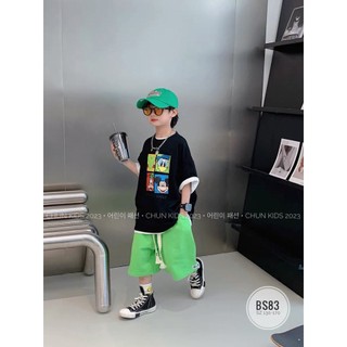 Bs83 - set pull 4 ảnh mickey donal quần xanh cho bé