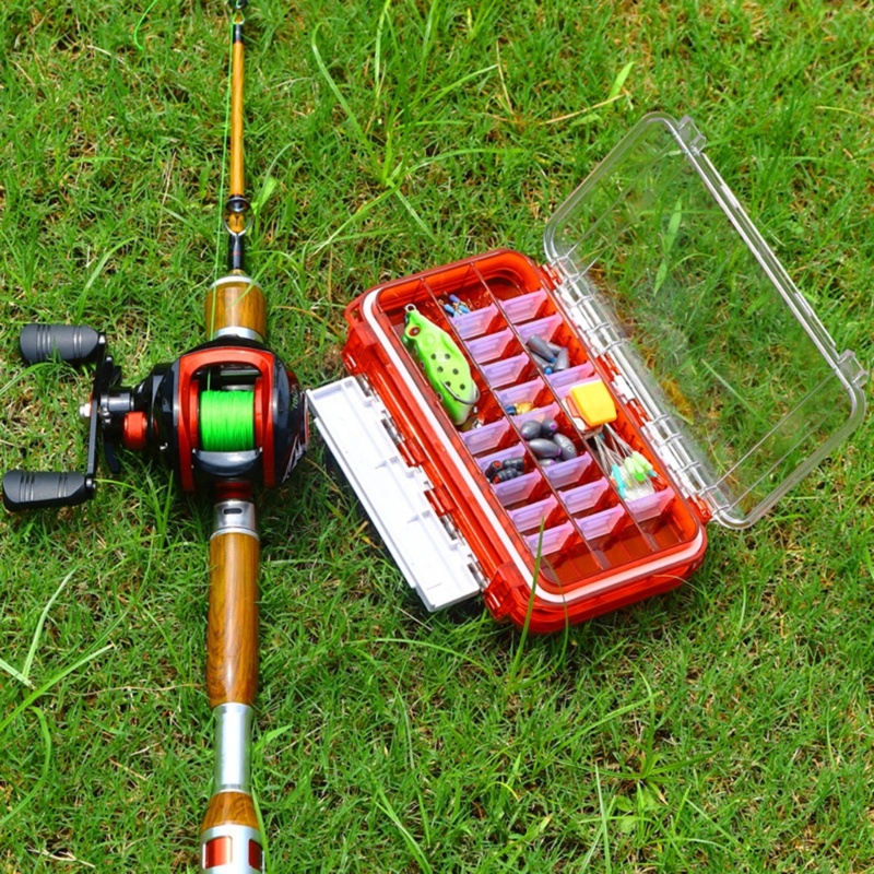 Hộp Đựng Mồi Câu Cá Hai Mặt Có Chia Ngăn Tiện Dụng