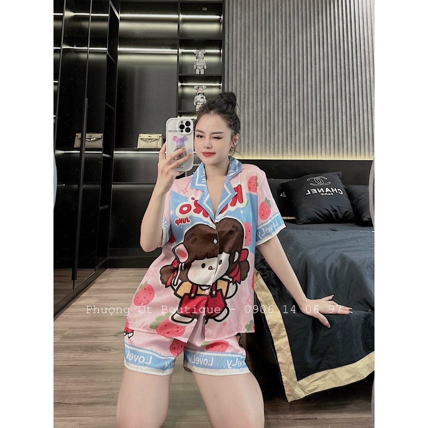 Đồ bộ, đồ pijama đùi mặc nhà phong cách quảng châu- Chất liệu gấm xước ĐB13000150| Nguyễn Hương Store | BigBuy360 - bigbuy360.vn