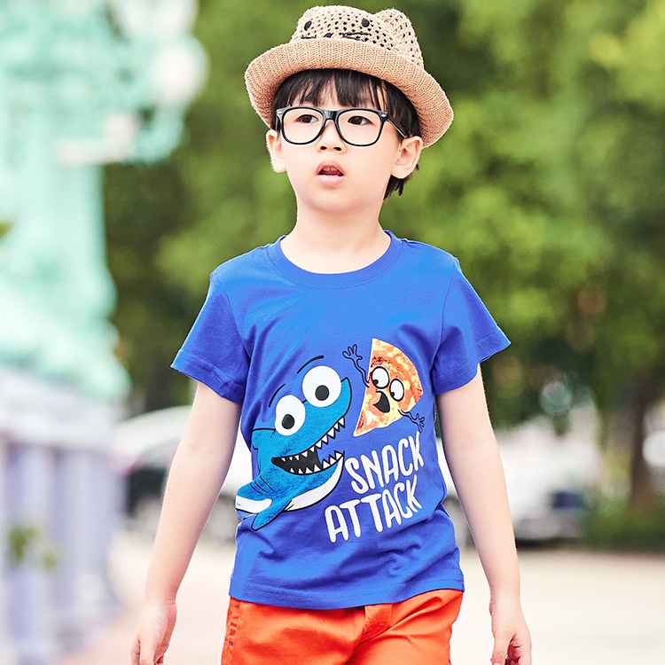 Áo Thun Tay Ngắn In Họa Tiết Hoạt Hình Dễ Thương Thời Trang Mùa Hè 2023 Cho Bé Trai