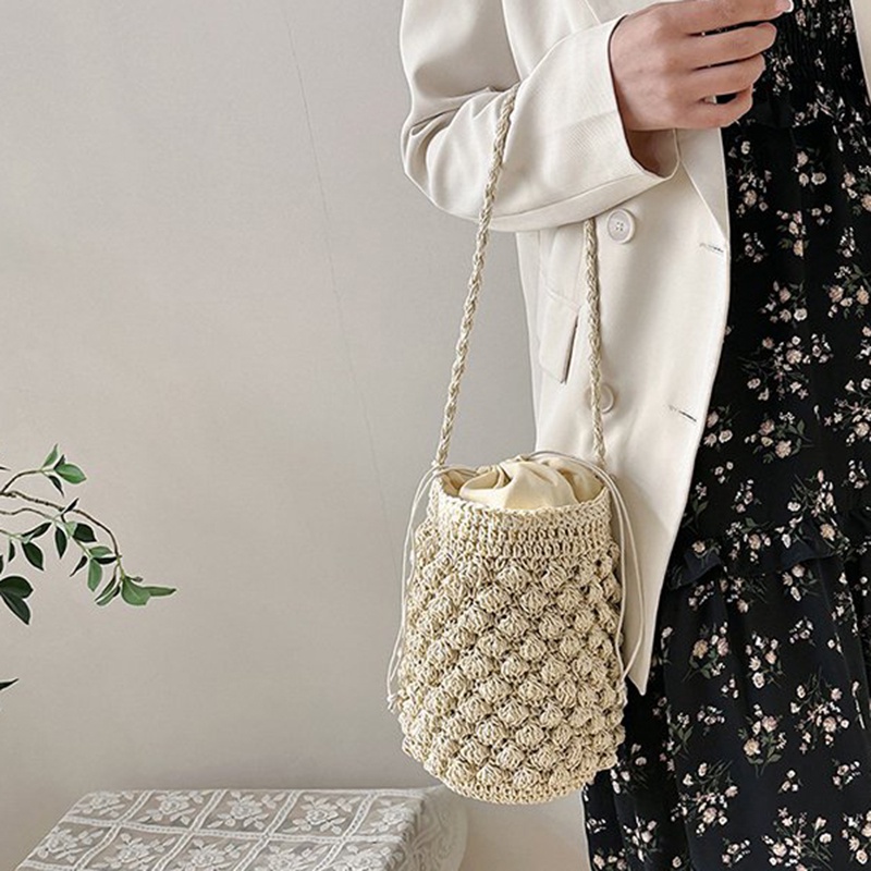 Ielgy niche Túi Rơm Thiết Kế Dễ Thương Phong Cách Nhật Bản Và Hàn Quốc Cho Nữ