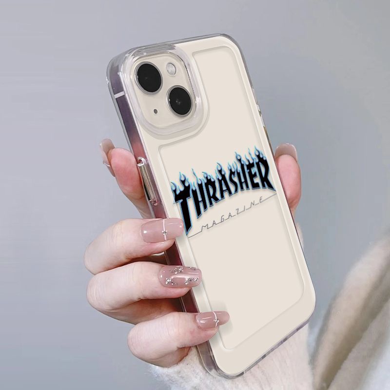 ✅Ốp Điện Thoại Cao Su Mềm Chống Sốc Hình Ngọn Lửa Xanh Dương N31X Cho iPhone14 13promax 12 11 7 8plus