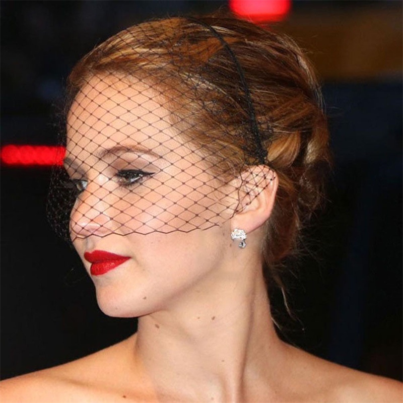 Mạng Che Mặt Vải Lưới Dày Đính Đá Lấp Lánh Kiểu Âu Mỹ Cho Cô Dâu