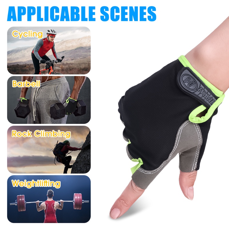 Găng Tay Thể Thao Nửa Ngón Mềm Mại Chống Trượt Tiện Dụng