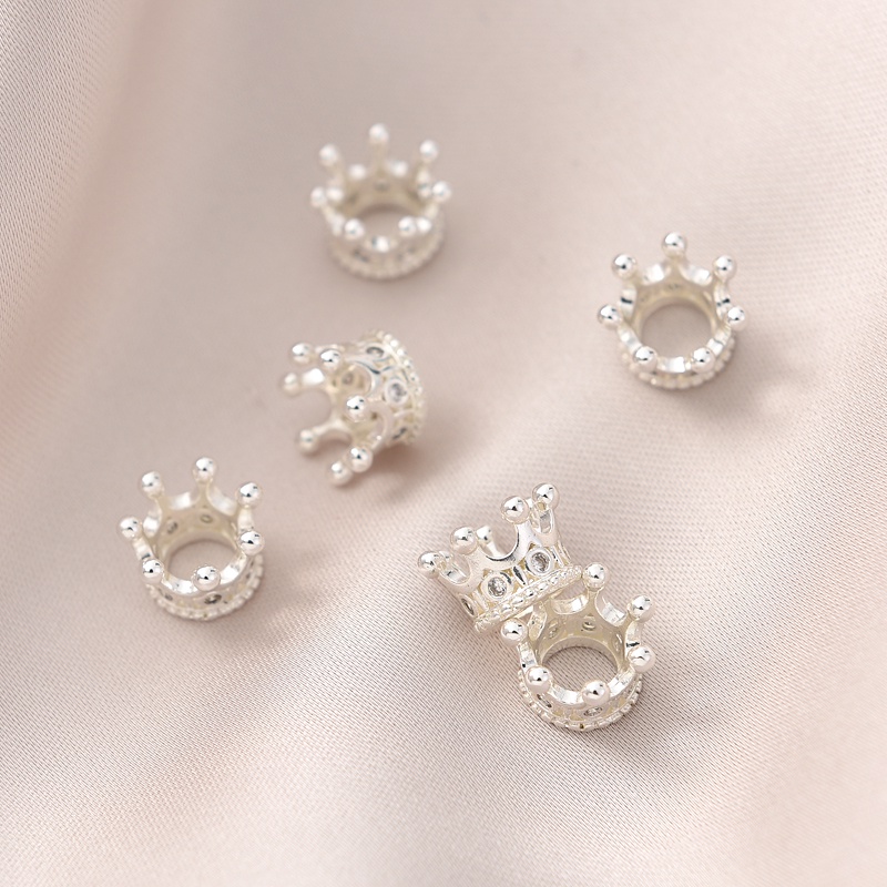 Hạt Zircon Mạ Đồng Dày Dặn Màu Sắc Hình Vương Miện Dùng Làm Trang Sức diy