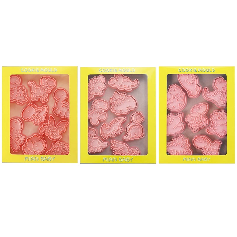 Set 24 Khuôn Nhấn Làm Bánh Quy Mini Hình Khủng Long