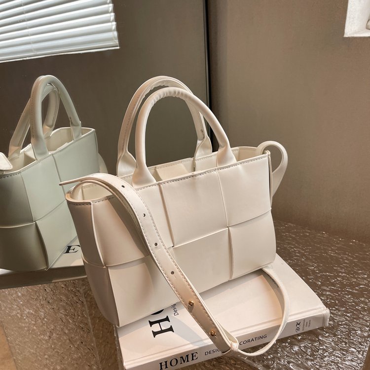 Túi Đeo Chéo Màu Trơn Họa Tiết Kẻ Ô Đơn Giản Thời Trang Pháp Cao Cấp Cho Nữ