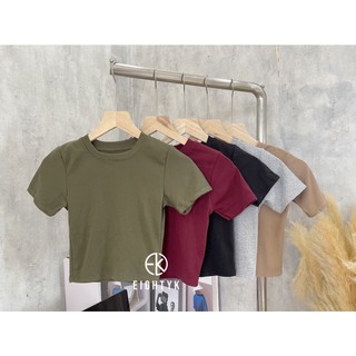Áo Thun Croptop Tay Ngắn Trơn EIGHTYK