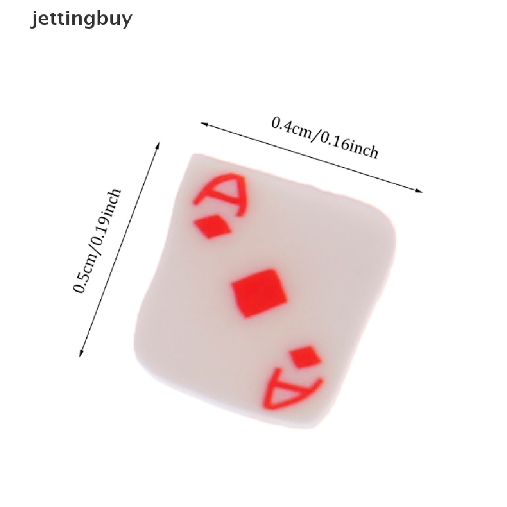 Túi 10g Hạt Đất Sét Polymer Thiết Kế Hình Lá Bài Poker 3D Trang Trí Móng Tay QDD