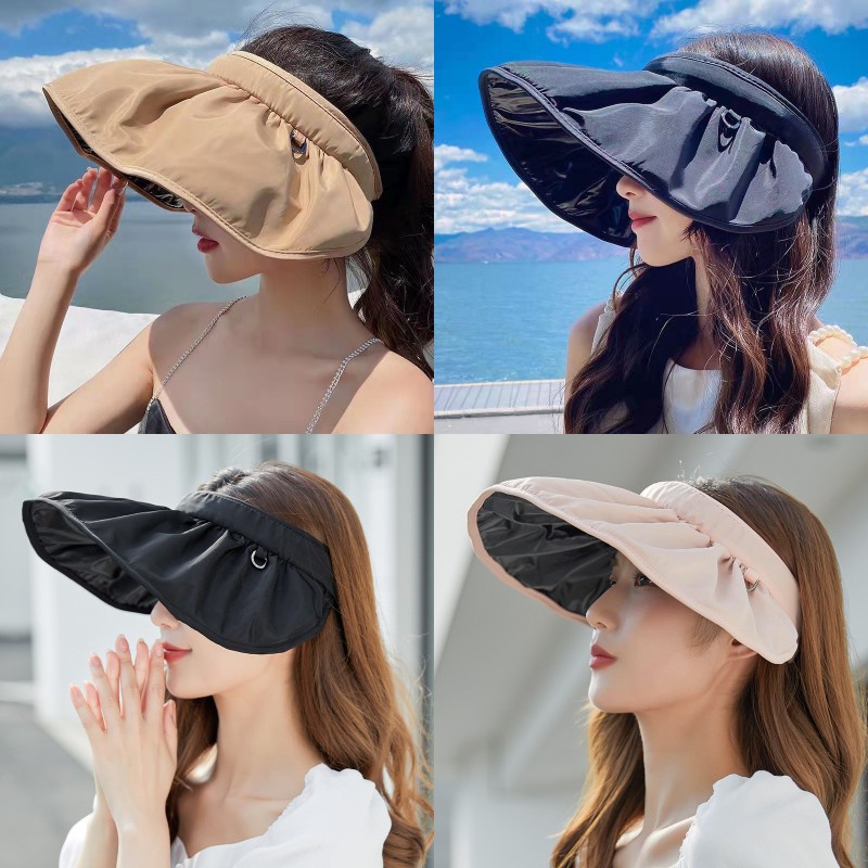 Mũ Rộng Vành Hở Chóp Chống Tia UV Thời Trang Đi Biển Mùa Hè Cho Nữ