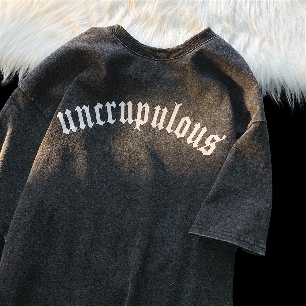 Áo thun NRVP 100% cotton tay ngắn dáng rộng in họa tiết độc đáo phong cách Hàn Quốc thời trang cho nam và nữ