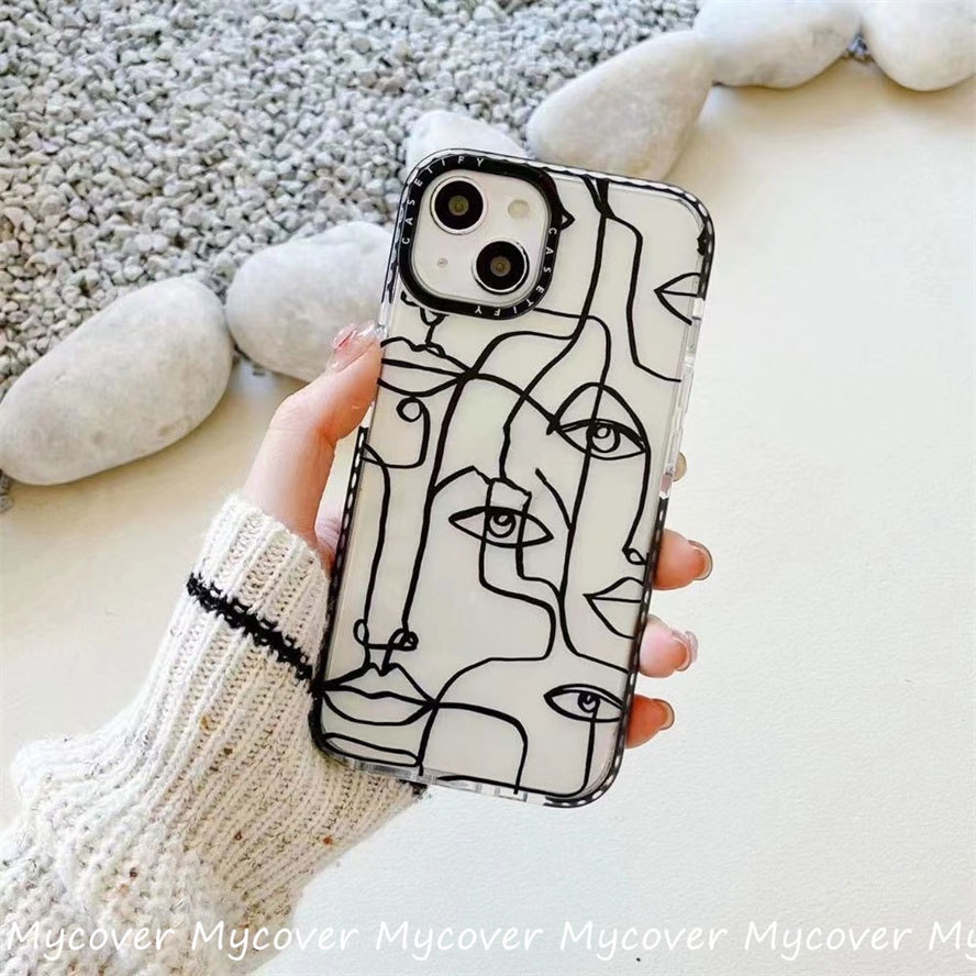 Ốp Điện Thoại Silicon Họa Tiết Tranh Trừu Tượng Chống Sốc Cho Iphone 11 12 13 14 Pro Max X Xr Xs 8 7 6 Plus SE 2020