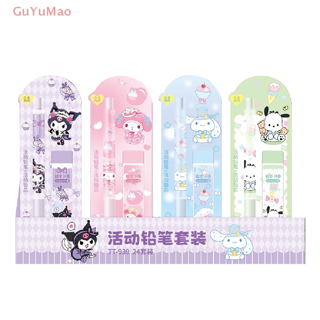 1 Bộ Bút Chì Cơ Tự Động Họa Tiết Hoạt Hình Sanrio Dễ Thương Cho Học Sinh