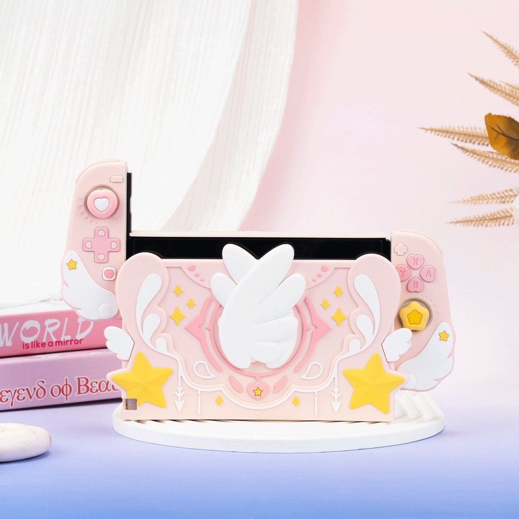 Bộ Đế Sạc Bằng Silicon Hình Đôi Cánh Cho Máy Chơi Game Nintendo Switch OLED