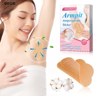 Be 28Pcs/Box Women Armpit Sweat Pads Underarm Summer Disposable Anti Sweat Stickers vn