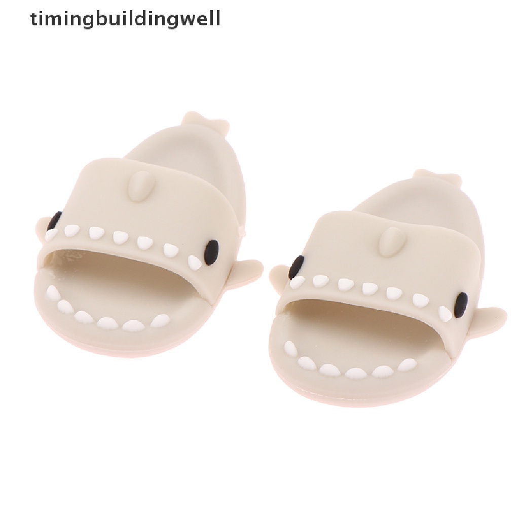 1 Đôi Giày Hình Cá Mập Dễ Thương Cho Búp Bê Tỉ Lệ 1 / 6
