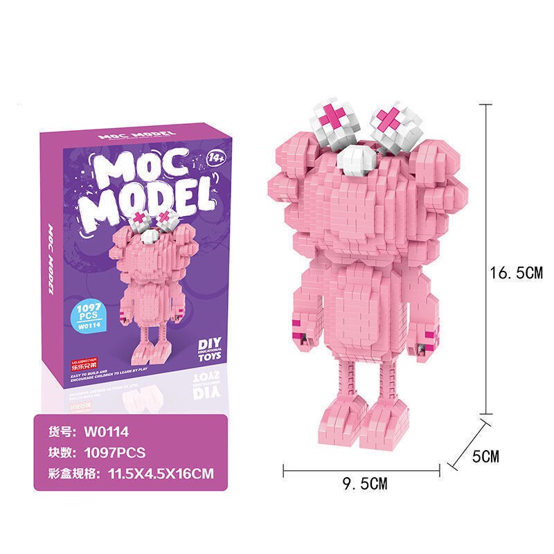 Đồ chơi lắp ráp nhân vật Kaws Moc Model, Mô hình Kaws Brick giá rẻ, LEGO Kaws xếp hình sáng tạo cho bé