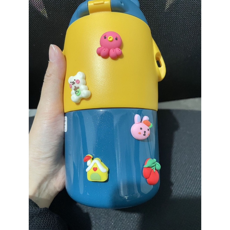 Miếng Dán Trang Trí Cốc Nước Hình Búp Bê 3D Bằng Nhựa Dễ Thương