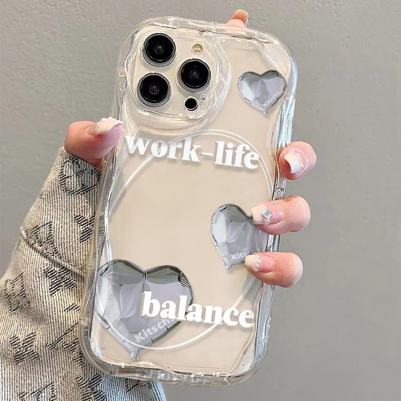 ✅Ốp Điện Thoại Mềm Trong Suốt Chống Sốc In Hình Trái Tim Cho iPhone14 / 13promax 12 / 11 7 / 8p xs / r