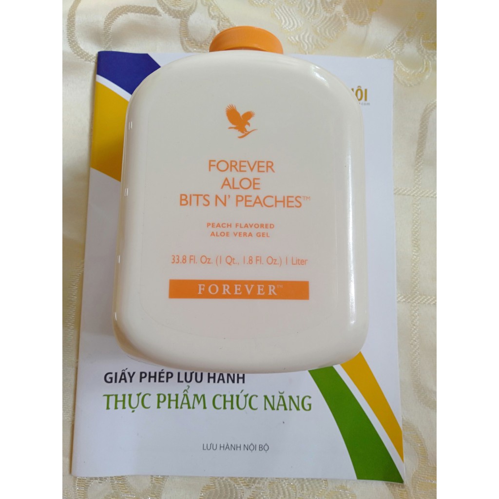 Nước Lô Hội, Nước Ép Quả Đào Aloe Bits N' Peaches #077Flp. 1 lít. Sản Phẩm Lô Hội