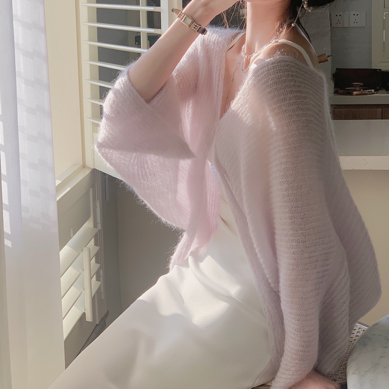 Liên Kết Với Nhau ✡ Áo cardigan Dệt Kim Tay Dài Màu Sắc Thanh Lịch