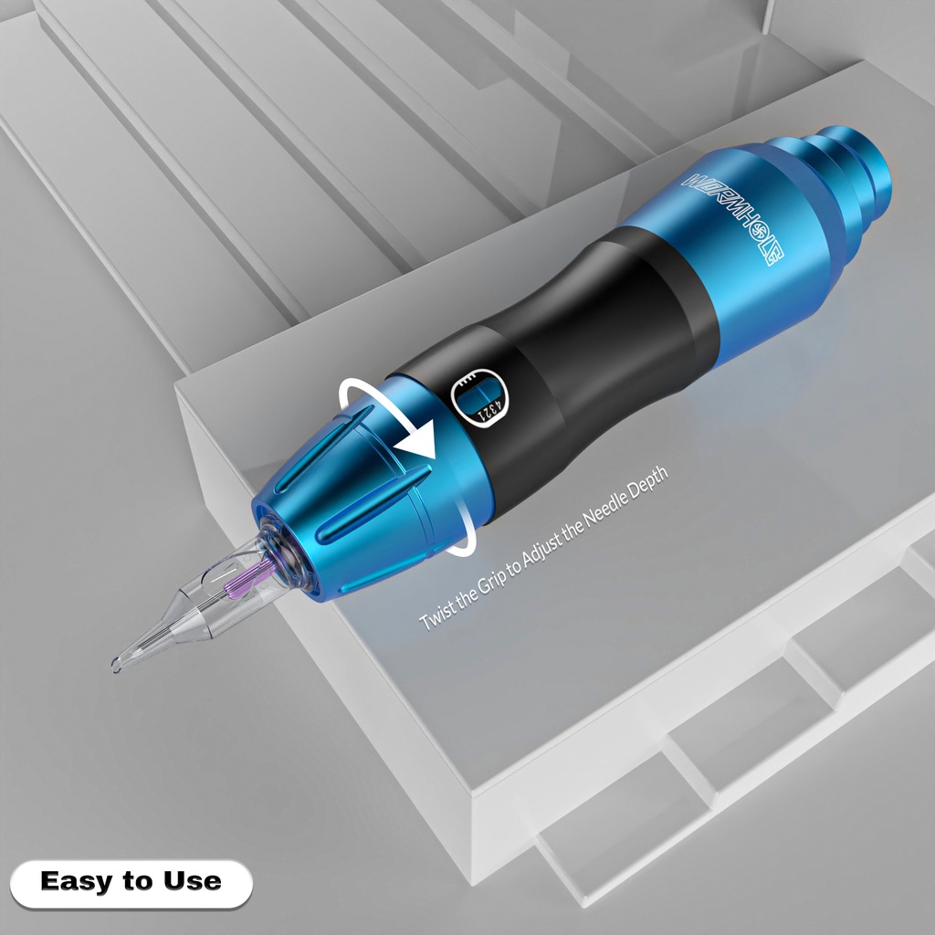 Tattoo Pen 3.5mm Stroke Tattoo Machine with RCA Cord Tattoo Pen Style Cartridge Machine Rotary Tattoo Machine for Beginners & Artists HP19