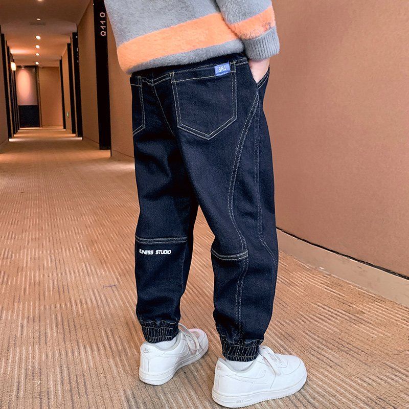 Quần Jean Dài Co Giãn Thời Trang Mùa Xuân 2023 Giản Dị Dành Cho Bé Trai