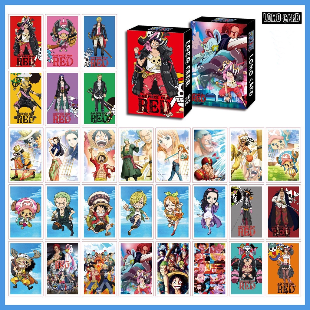 Hộp 30 Tấm Ảnh Lomo Card Hoạt Hình ONE PIECE